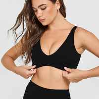 SoftMotion™ Scoop Back Bralette | Black