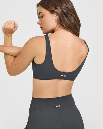 SoftMotion™ Scoop Back Bralette | Coal