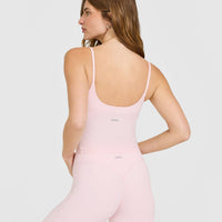SoftMotion™ Strappy Mid Vest with Built in Bra Shelf | Ballet Pink