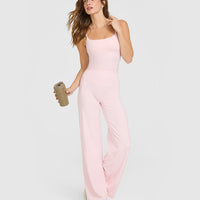SoftMotion™ Strappy Mid Vest with Built in Bra Shelf | Ballet Pink