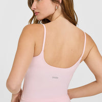 SoftMotion™ Strappy Mid Vest with Built in Bra Shelf | Ballet Pink