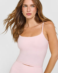 SoftMotion™ Strappy Mid Vest with Built in Bra Shelf | Ballet Pink