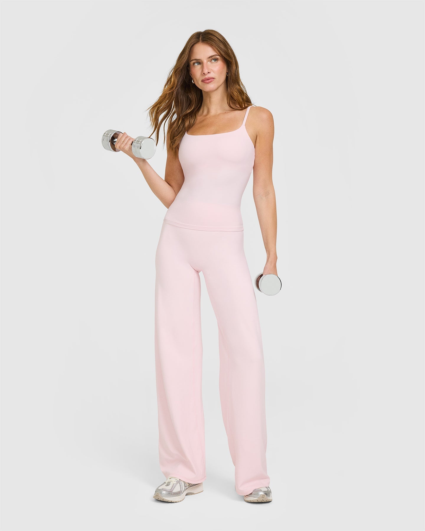 SoftMotion™ Strappy Vest with Built in Bra Shelf | Ballet Pink