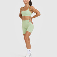 Everyday Cross Over Bralette | Mint Green