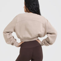 Foundations Crop Sweatshirt | Mushroom Brown