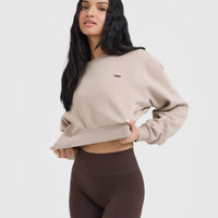 Foundations Crop Sweatshirt | Mushroom Brown