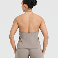 Go To High Neck Loose Crop Vest | Minky