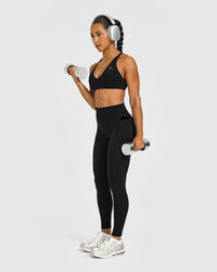 Unified High Waisted Pocket Leggings | Black