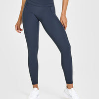 Unified High Waisted Pocket Leggings | True Blue
