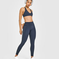 Unified High Waisted Pocket Leggings | True Blue