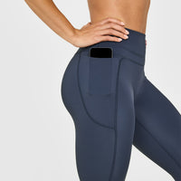 Unified High Waisted Pocket Leggings | True Blue