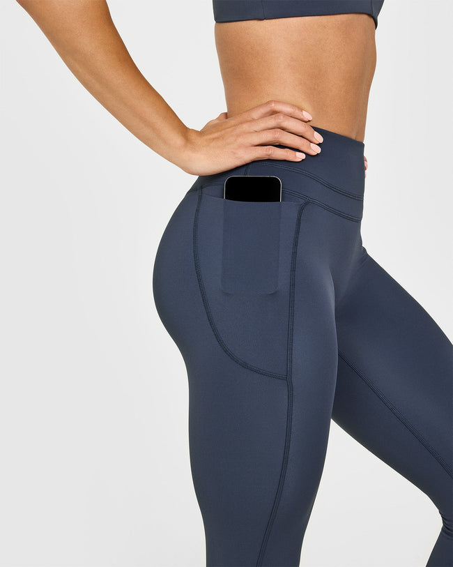 Unified High Waisted Pocket Leggings | True Blue