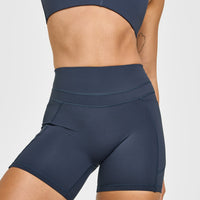 Unified High Waisted Pocket Shorts 6" | True Blue