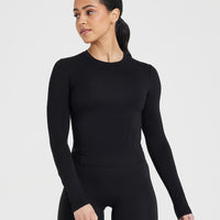 Mellow™ Soft Mid Long Sleeve Top | Black
