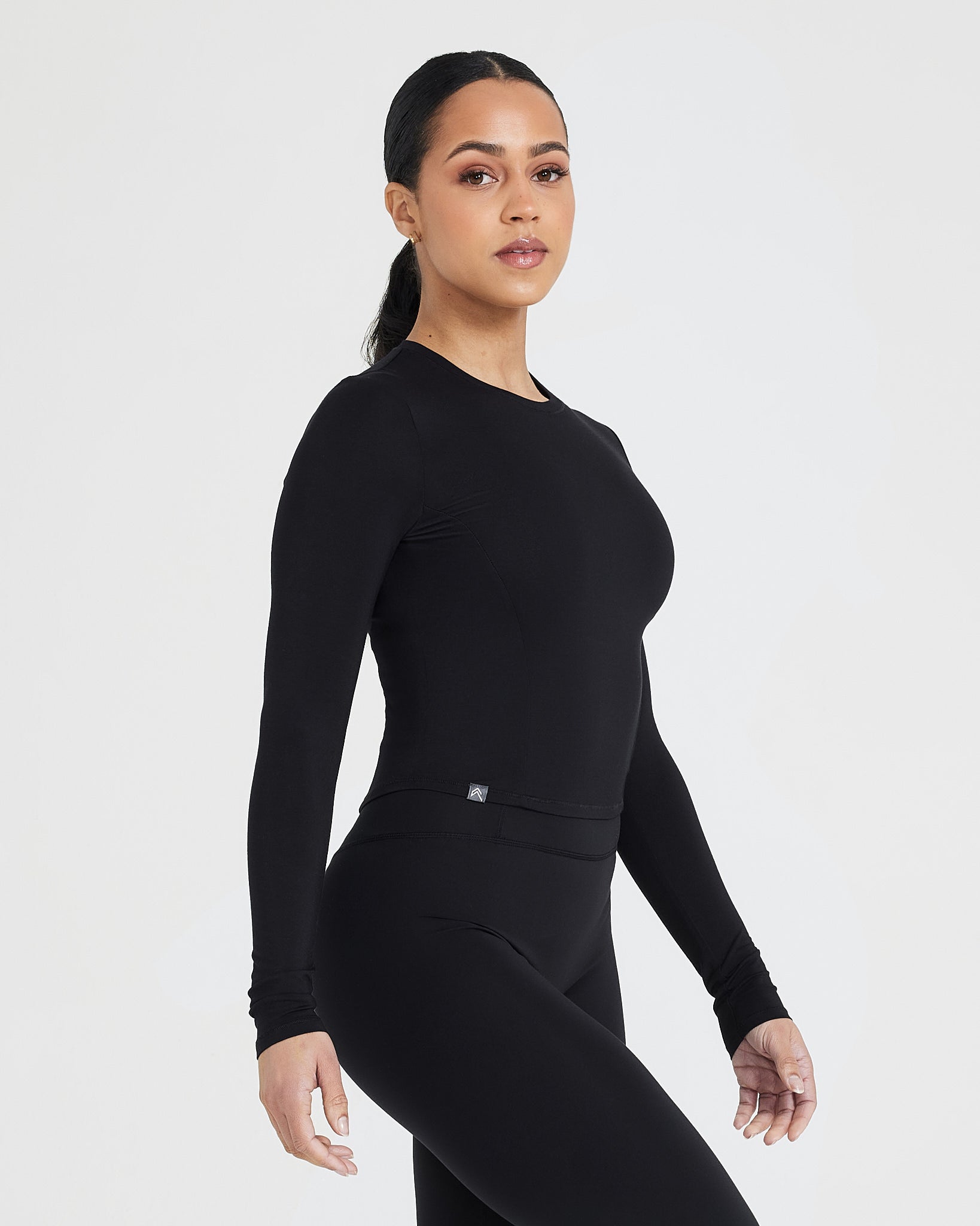 Mellow™ Soft Mid Long Sleeve Top | Black