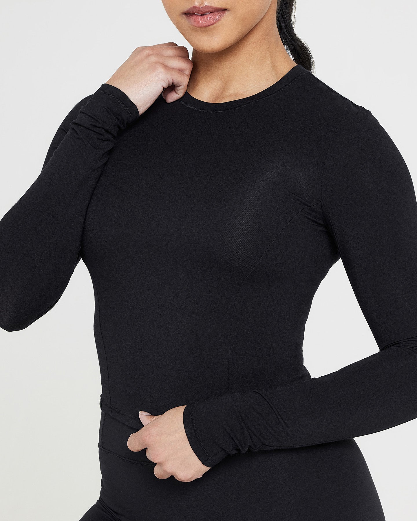 Mellow™ Soft Mid Long Sleeve Top | Black