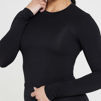 Mellow™ Soft Mid Long Sleeve Top | Black