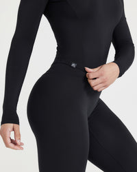 Mellow™ Soft Mid Long Sleeve Top | Black