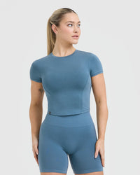 Mellow™ Soft Mid Short Sleeve T-Shirt | Moonstone Blue