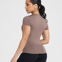 Mellow™ Soft Short Sleeve T-Shirt | Cool Brown