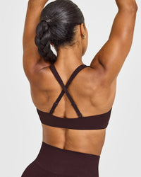 EasyLift™ Cross Back Sports Bra | Plum Brown