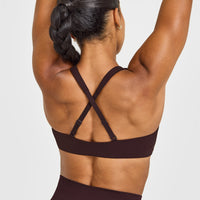 EasyLift™ Cross Back Sports Bra | Plum Brown