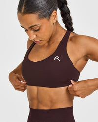 EasyLift™ Cross Back Sports Bra | Plum Brown