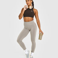 EasyLift™ High Neck Sports Bra | 70% Cocoa