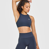 EasyLift™ High Neck Sports Bra | True Blue