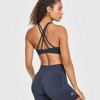 EasyLift™ High Neck Sports Bra | True Blue