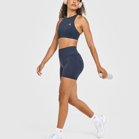 EasyLift™ High Neck Sports Bra | True Blue