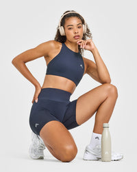 EasyLift™ High Neck Sports Bra | True Blue