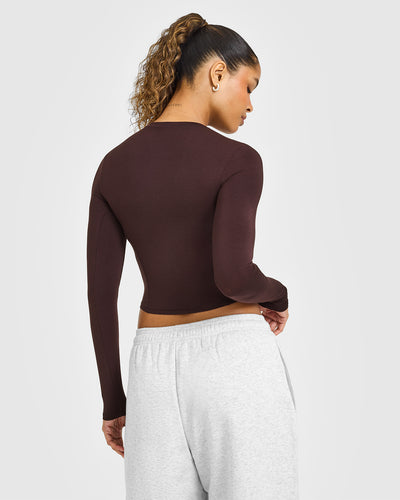 Mellow™ Soft Mid Long Sleeve Top | Plum Brown