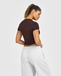 Mellow™ Soft Mid Short Sleeve T-Shirt | Plum Brown