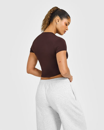 Mellow™ Soft Mid Short Sleeve T-Shirt | Plum Brown