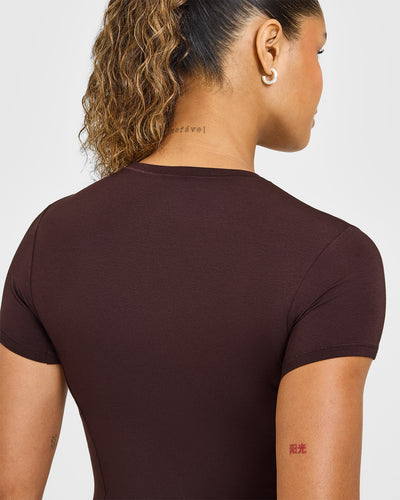 Mellow™ Soft Mid Short Sleeve T-Shirt | Plum Brown