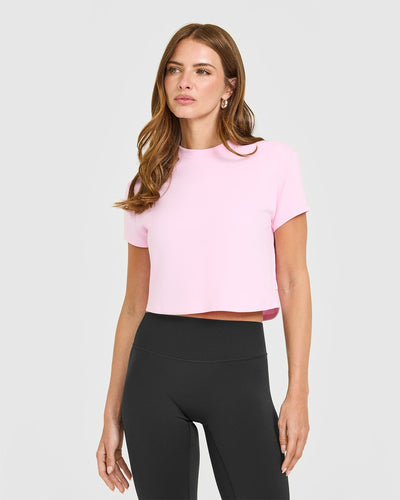 Cotton Relaxed T-Shirt | Chalk Pink