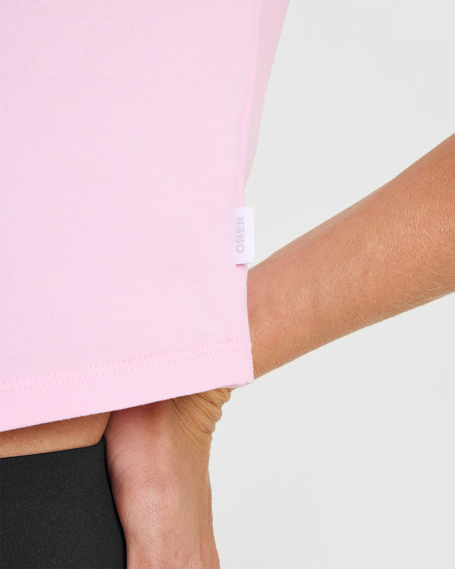 Cotton Relaxed T-Shirt | Chalk Pink