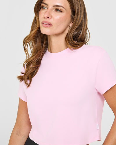 Cotton Relaxed T-Shirt | Chalk Pink