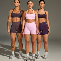 EasyLift™ Halter Bralette with White Logo | Chalk Pink