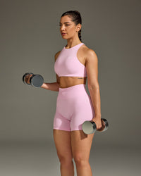 EasyLift™ High Neck Sports Bra | Chalk Pink