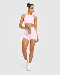 EasyLift™ High Neck Sports Bra | Chalk Pink
