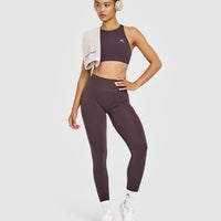 EasyLift™ High Neck Sports Bra | Dark Umber Brown