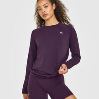 Go To Seamless Loose Long Sleeve Top | Blackberry Purple
