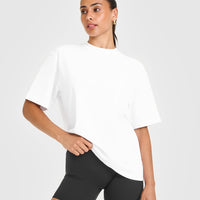 Oversized Oner Washed T-Shirt | White