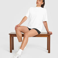 Oversized Oner Washed T-Shirt | White