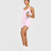 Unified V Neck Cross Back Vest | Chalk Pink