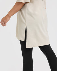 Raising The Bar Graphic Longline T-Shirt | Sand