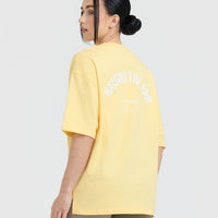 Raising The Bar Graphic Unisex T-Shirt | Sherbert Yellow