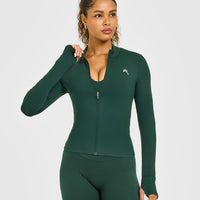 Unified Jacket White Logo | Racing Green